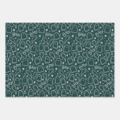 Halloween Ghosts Pattern-Geschenk Geschenkpapier Set (Vorderseite)