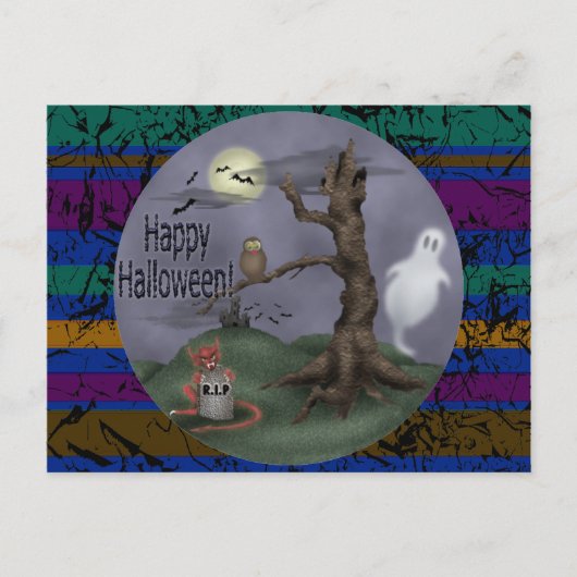 Halloween Ghosts Postkarte (Vorderseite)