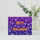 Halloween Ghosts Postkarte (Stehend Vorderseite)
