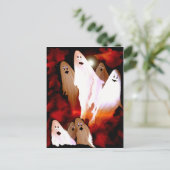 Halloween Ghosts Postkarte (Stehend Vorderseite)