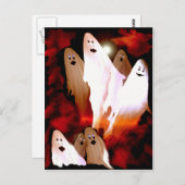 Halloween Ghosts Postkarte (Vorne/Hinten)
