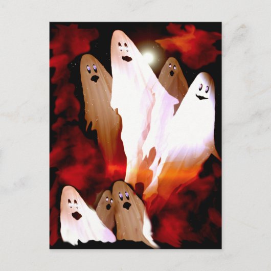 Halloween Ghosts Postkarte (Vorderseite)