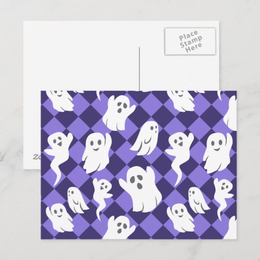 Halloween Ghosts Postkarte (Vorne/Hinten)
