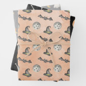 Halloween Ghosts Pumpkins Pattern Wrapping Paper Geschenkpapier Set (Beispiel)