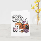 Halloween Ghosts Reading Book Karte (Gelbe Blume)
