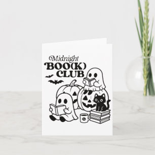 Halloween Ghosts Reading Book Karte