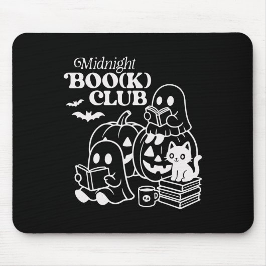 Halloween Ghosts Reading Book Mousepad (Vorne)