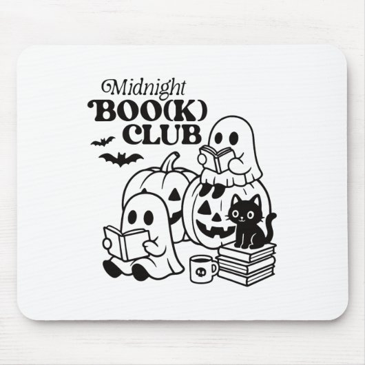 Halloween Ghosts Reading Book Mousepad (Vorne)