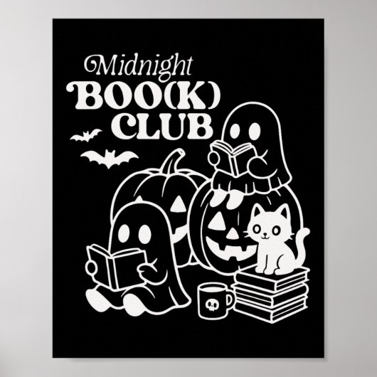 Halloween Ghosts Reading Book Poster (Vorne)