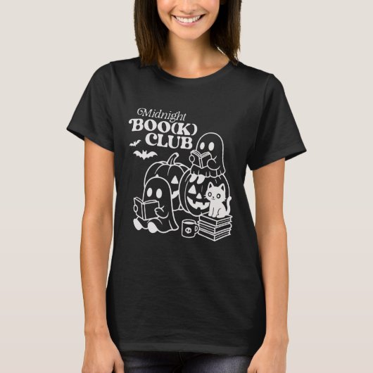 Halloween Ghosts Reading Book T-Shirt (Vorderseite)