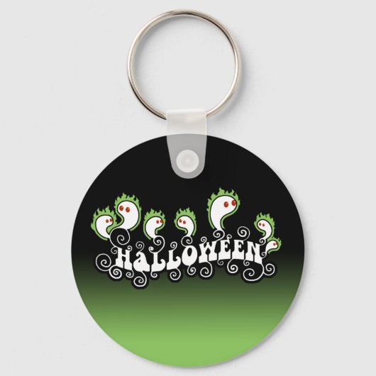 Halloween Ghosts Schlüsselanhänger (Vorderseite)