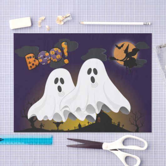Halloween Ghosts Spookoky Graveyard Decoupage Craf Seidenpapier (Handwerk)