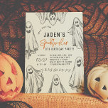 Halloween Ghosts Spooktacular Geburtstagsparty Einladung<br><div class="desc">Moderne Halloween-Geburtstagseinladungen für jedes Alter! Dieses Design umfasst 6 skizzenhafte Geisterbilder rund um den Kartenrand. Im Rahmen der Gespenster befindet sich ein modernes typografisches Layout, um den Veranstaltungstext anzuzeigen. "Komm & gib uns bei" kurvt um die Spitze des Geburtstagsjungen, geschrieben in großen Hauptstädte, mit "spooktacular Geburtstagsparty" unten. Das Datum und...</div>