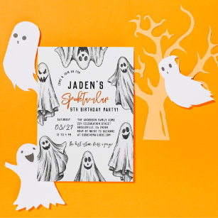 Halloween Ghosts Spooktacular Geburtstagsparty Einladung