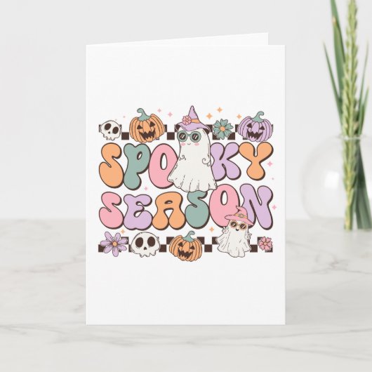 Halloween Ghosts Spooky-Jahreszeit Karte (Vorderseite)