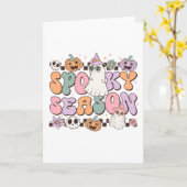 Halloween Ghosts Spooky-Jahreszeit Karte (Gelbe Blume)