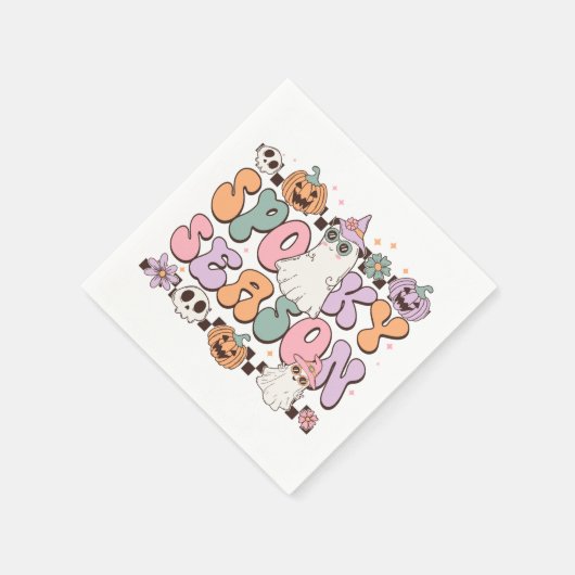 Halloween Ghosts Spooky-Jahreszeit Serviette (Ecke)