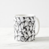 Halloween Ghosts Spooky Pattern Kaffeetasse (VorderseiteRechts)