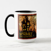 Halloween Ghosts Spuk Hausmäntel individuell anpas Tasse (Links)