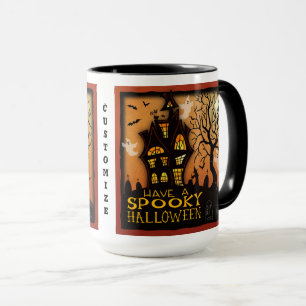 Halloween Ghosts Spuk Hausmäntel individuell anpas Tasse