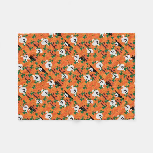Halloween Ghosts Spuk Pumpkin Fleecedecke (Vorderseite (Horizontal))