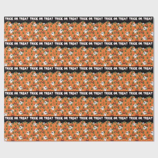 Halloween Ghosts Spuk Pumpkin Geschenkpapier (Flach)
