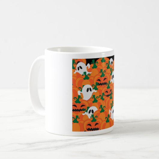 Halloween Ghosts Spuk Pumpkin Kaffeetasse (Vorderseite Links)