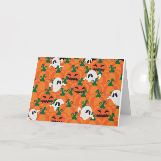 Halloween Ghosts Spuk Pumpkin Karte (Vorderseite)