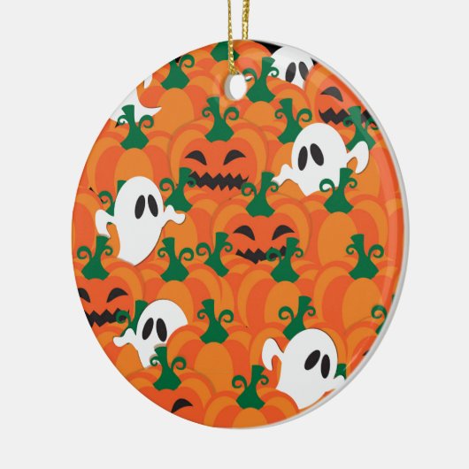 Halloween Ghosts Spuk Pumpkin Keramikornament (Links)
