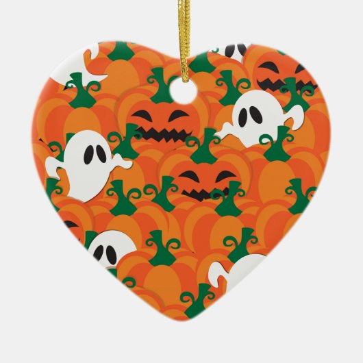 Halloween Ghosts Spuk Pumpkin Keramikornament (Vorne)