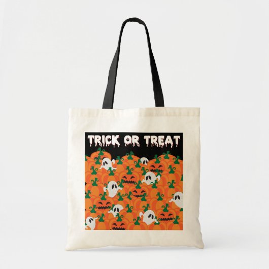 Halloween Ghosts Spuk Pumpkin Patch Große Tasche (Vorne)
