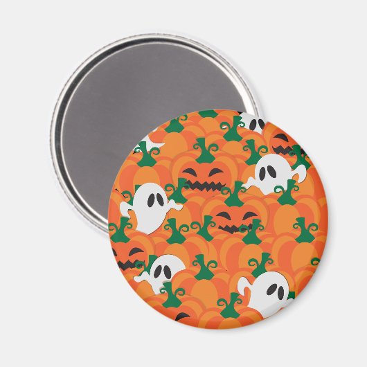 Halloween Ghosts Spuk Pumpkin-Patch Magnet (Vorderseite/Rückseite)