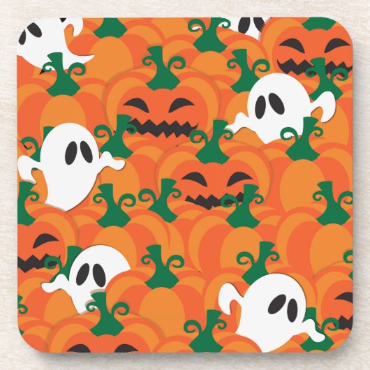 Halloween Ghosts Spuk Pumpkin Untersetzer (Vorderseite)