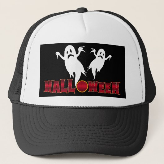 Halloween Ghosts Truckerkappe (Vorderseite)