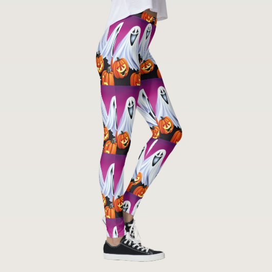 Halloween Ghosts und Pumpkins Leggings (Rechts)