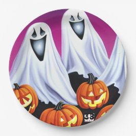 Halloween Ghosts und Pumpkins Pappteller