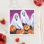 Halloween Ghosts und Pumpkins Serviette (Beispiel)