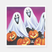 Halloween Ghosts und Pumpkins Serviette (Vorderseite)