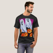 Halloween Ghosts und Pumpkins T-Shirt (Vorne ganz)