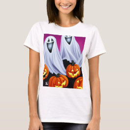 Halloween Ghosts und Pumpkins T-Shirt