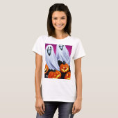 Halloween Ghosts und Pumpkins T-Shirt (Vorne ganz)