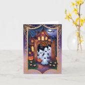Halloween Ghosts Under the Moonlit Sky Karte (Gelbe Blume)