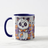 Halloween Ghoteen Pumpkin Cat Tasse (Links)