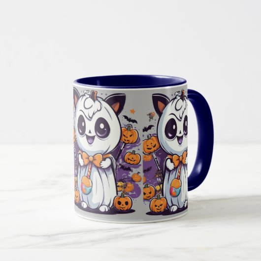 Halloween Ghoteen Pumpkin Cat Tasse (VorderseiteRechts)