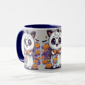 Halloween Ghoteen Pumpkin Cat Tasse (Vorderseite Links)