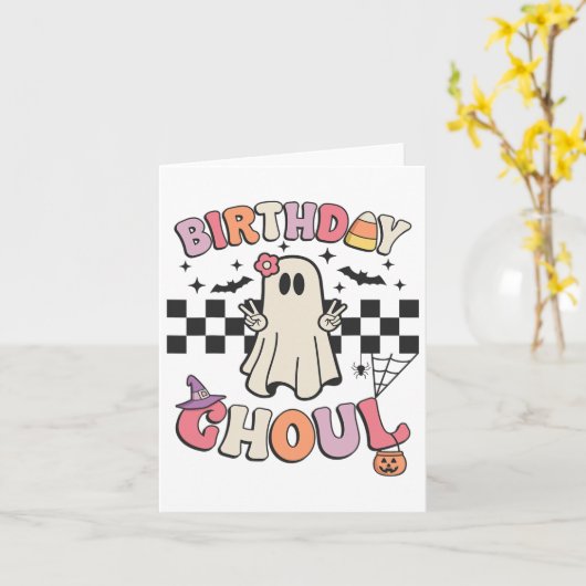 Halloween Ghoul Bday Party Jubiläum Wo Karte (Gelbe Blume)