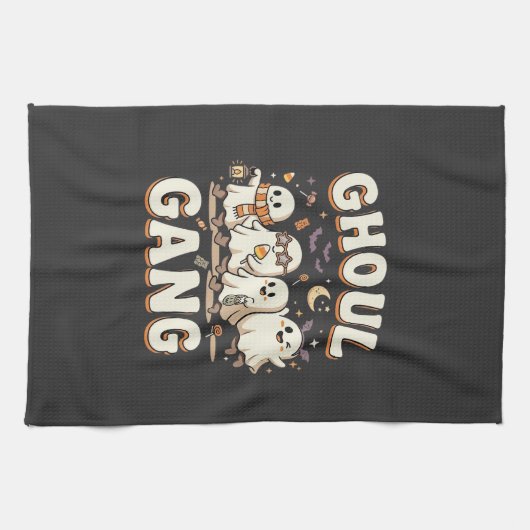 Halloween-Ghoul-Gang Geschirrtuch (Horizontal)
