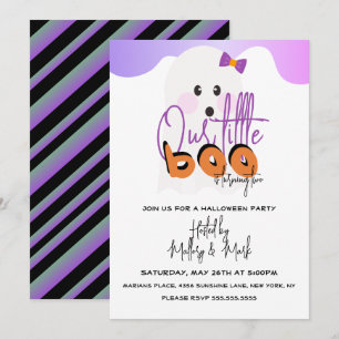 Halloween-Ghoul-Geist Unser Kleiner Boo Lila Einladung