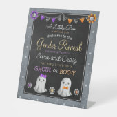 Halloween Ghoul oder Boo-y Gender-Offenbarung Sockelschild (Vorderseite)