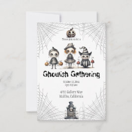 Halloween Ghoulish Ansammlung Einladung